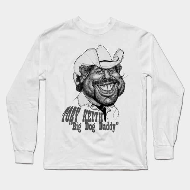 caricature toby keith Long Sleeve T-Shirt by ILLUSTRATION FRIEND